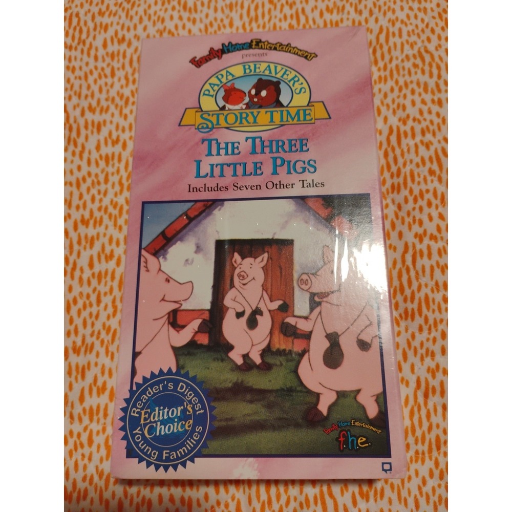 NWOT Readers Digest Papa Beavers Story Time The Three Little‎ Pigs VHS 1995